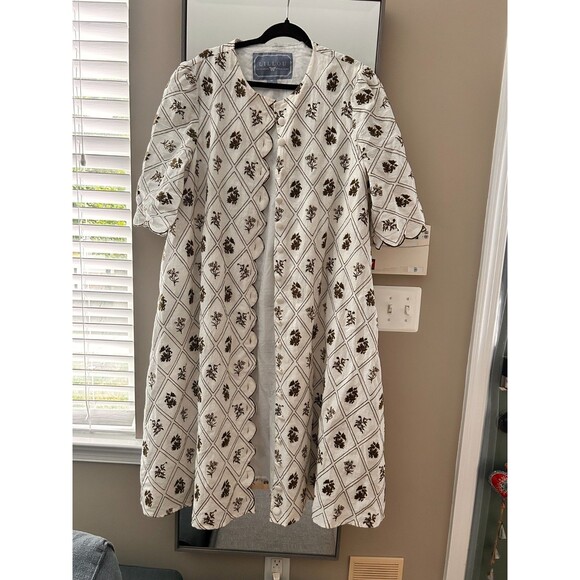 Lillou Jackets & Blazers - Lillou Cotton Linen Blend Embroidered Duster Jacket – Women's XL